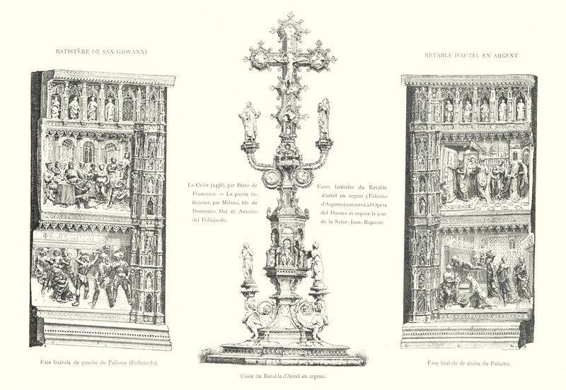 Baptisterio de San Giovanni, Retablo de Altar en Plata (grabado) de Italian School