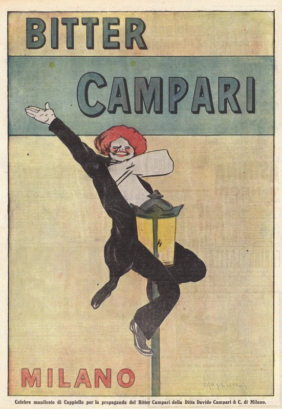 Amargo Campari (litografía en color) de Italian School