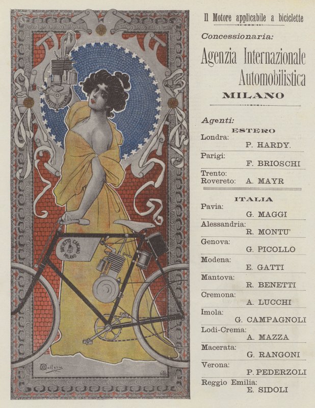 Patente Carcano (litografía en color) de Italian School