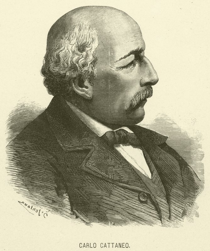 Carlo Cattaneo (grabado) de Italian School