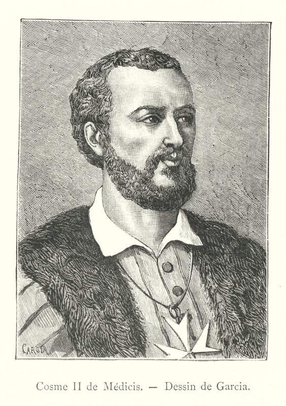 Cosme II de Medicis, Dibujo de Garcia de Italian School