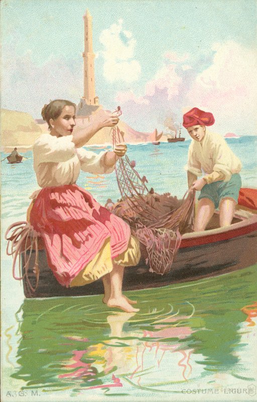 Costume Ligure (cromolito) de Italian School