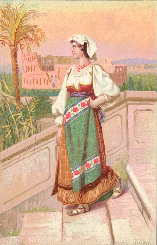 Traje romano (cromolito) de Italian School