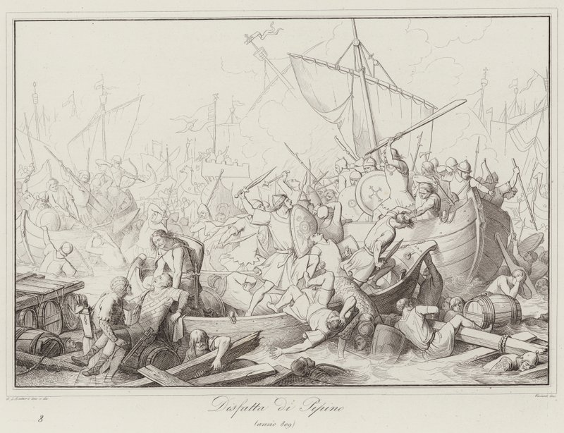 Disfatta di Pipino, 809 de Italian School