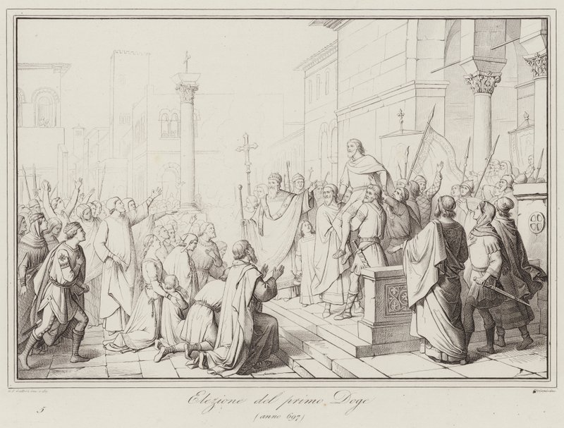 Elección del Primer Dogo, 697 de Italian School