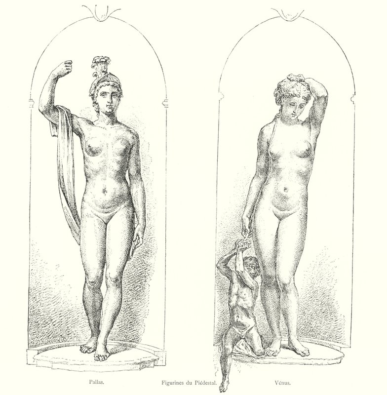 Figurines del Pedestal, Pallas, Venus de Italian School