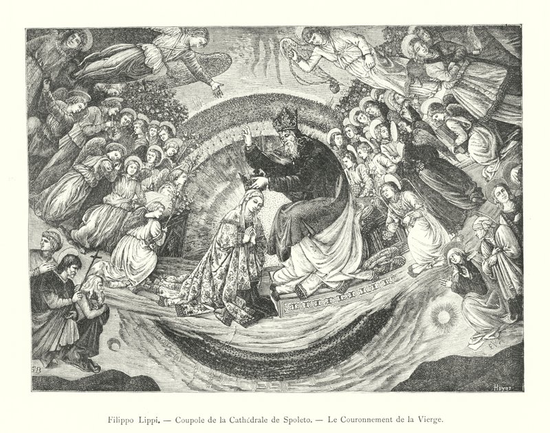 Filippo Lippi, Cúpula de la Catedral de Spoleto, La Coronación de la Virgen de Italian School