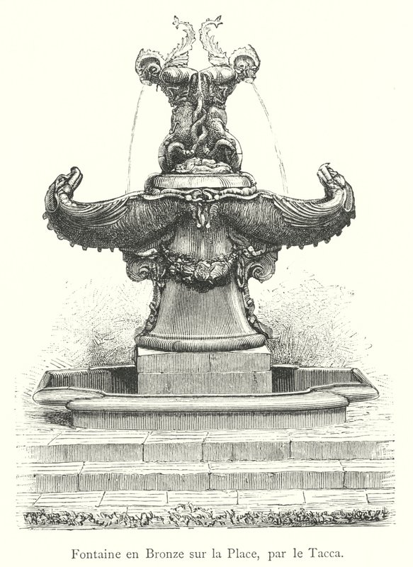 Fuente de Bronce en la Plaza, por Tacca de Italian School