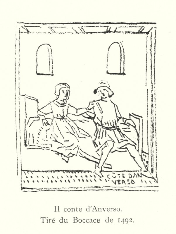 El conde de Amberes, tomado del Boccaccio de 1492 de Italian School