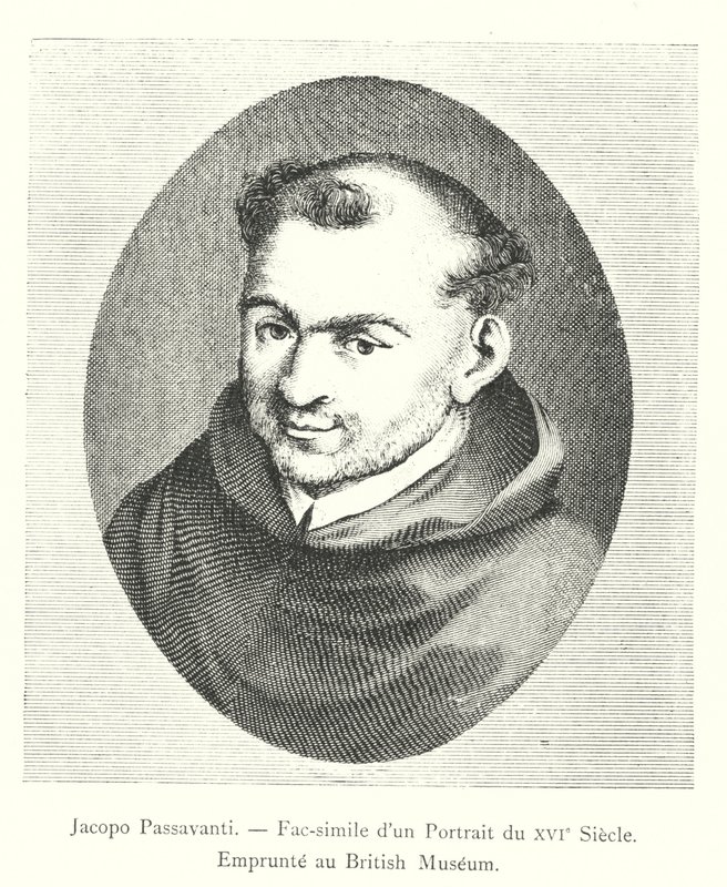 Jacopo Passavanti, Facsímil de un Retrato del Siglo XVI, Tomado del Museo Británico de Italian School