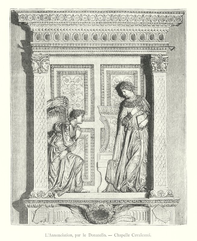 La Anunciación, por Donatello, Capilla Cavalcanti de Italian School