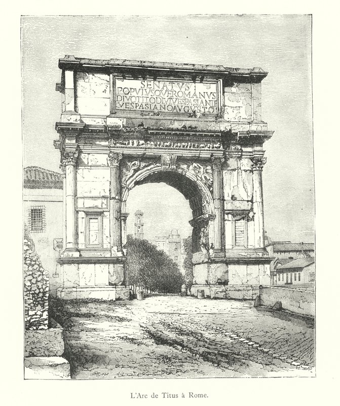 El Arco de Tito en Roma de Italian School
