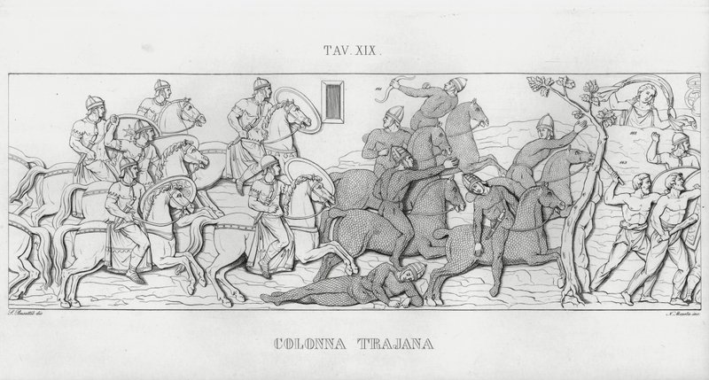 La Columna Trajana (grabado) de Italian School