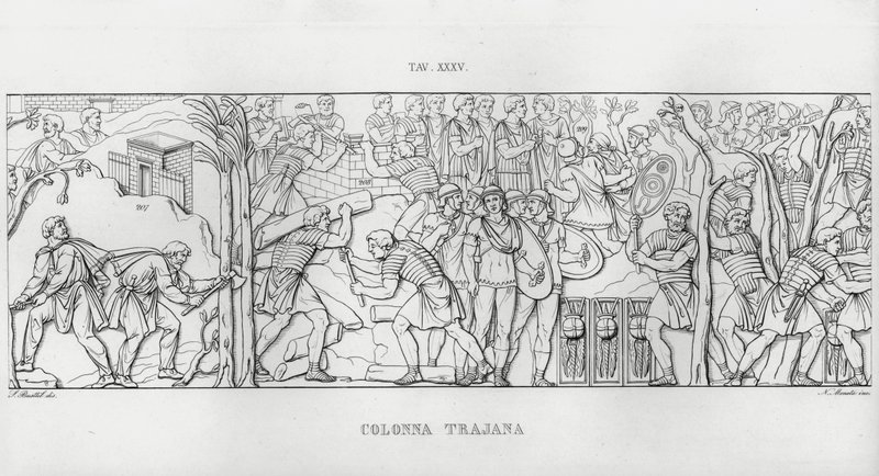 La Columna Trajana (grabado) de Italian School