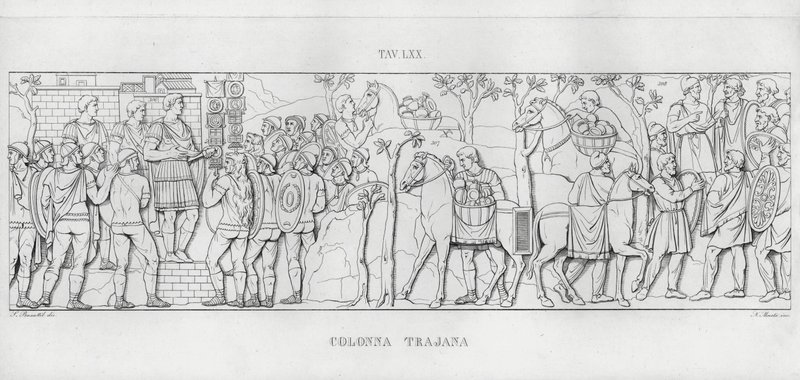 La Columna Trajana (grabado) de Italian School