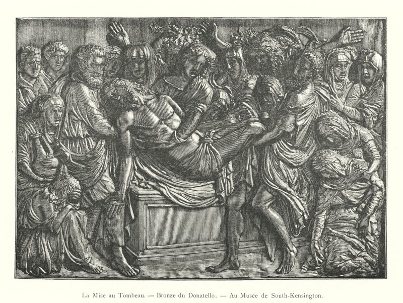 La Sepultura, Bronce de Donatello, En el Museo de South-Kensington de Italian School