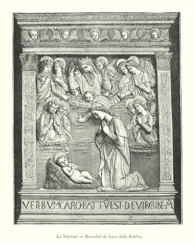 La Natividad, Bajorrelieve de Luca della Robbia de Italian School