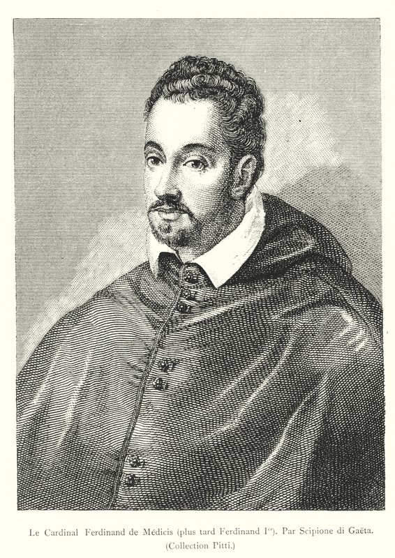 El Cardenal Fernando de Médici, más tarde Fernando I, por Scipione di Gaeta, Colección Pitti de Italian School