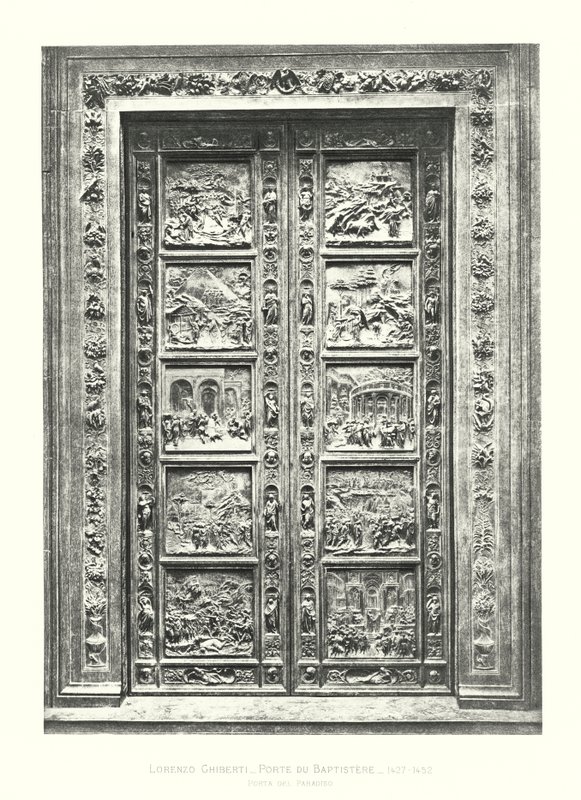 Lorenzo Ghiberti, puerta del baptisterio de Italian School
