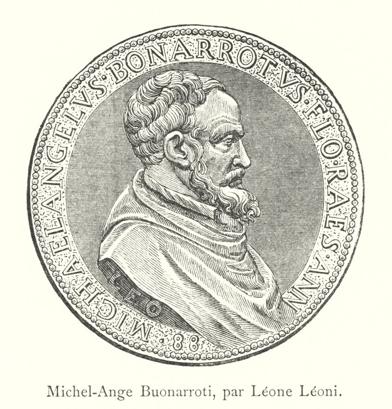 Miguel Ángel Buonarroti, por Leone Leoni de Italian School