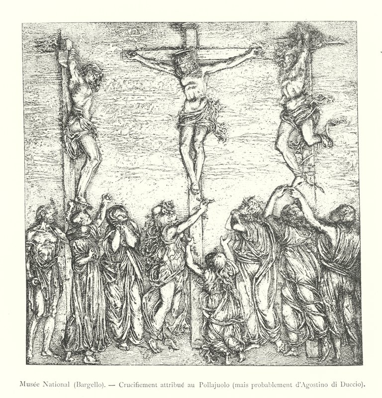 Museo Nacional, Bargello, Crucifixión atribuida a Pollajuolo, pero probablemente de Agostino di Duccio de Italian School