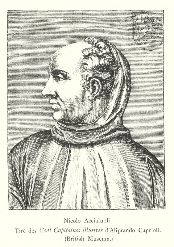 Nicolo Acciaiuoli, De los Cien Capitanes ilustres de Aliprando Caprioli, Museo Británico de Italian School