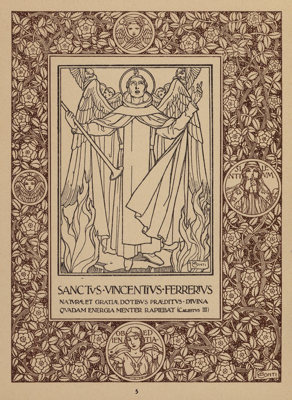Página del folleto del Hotel San Domenico Palace, Taormina (litografía) de Italian School