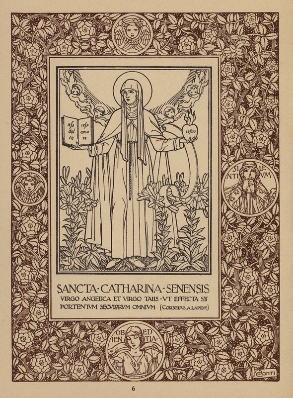 Página del folleto del Hotel San Domenico Palace, Taormina (litografía) de Italian School