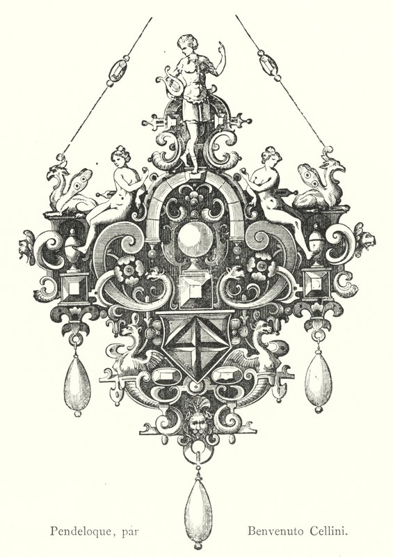 Pendiente, por Benvenuto Cellini de Italian School