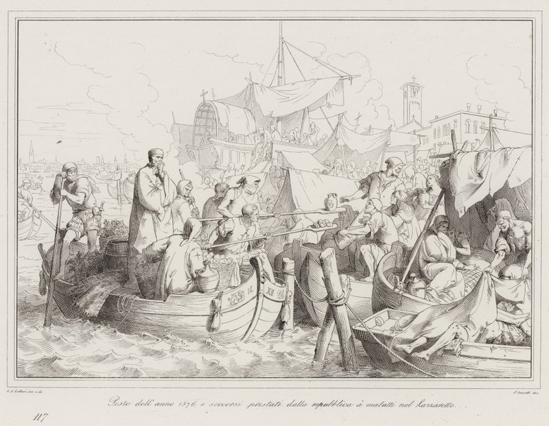 Peste del año 1576 y socorros prestados por la república a los enfermos en el Lazzaretto de Italian School