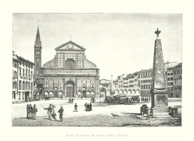 Plaza e Iglesia de Santa Maria Novella de Italian School