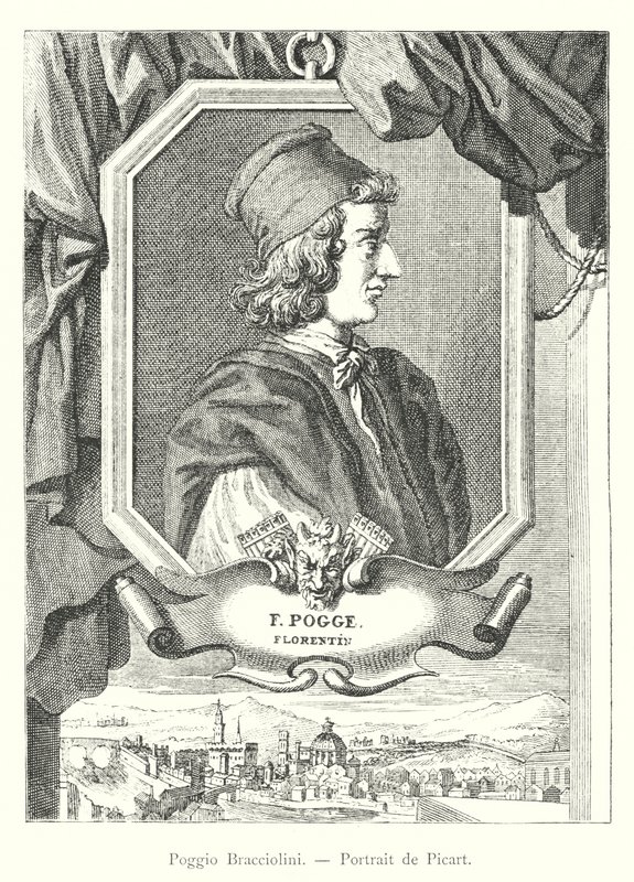 Poggio Bracciolini, retrato de Picart de Italian School
