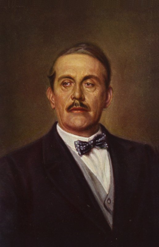Retrato de Giacomo Puccini (litografía en color) de Italian School