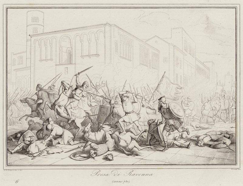 Toma de Rávena, 730 de Italian School