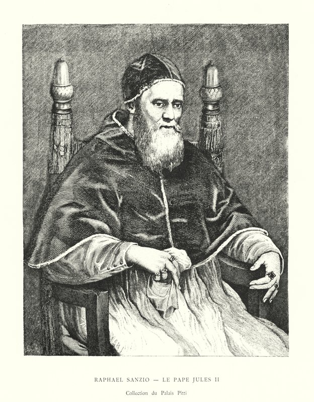 El Papa Julio II, Colección del Palacio Pitti (grabado) de Italian School