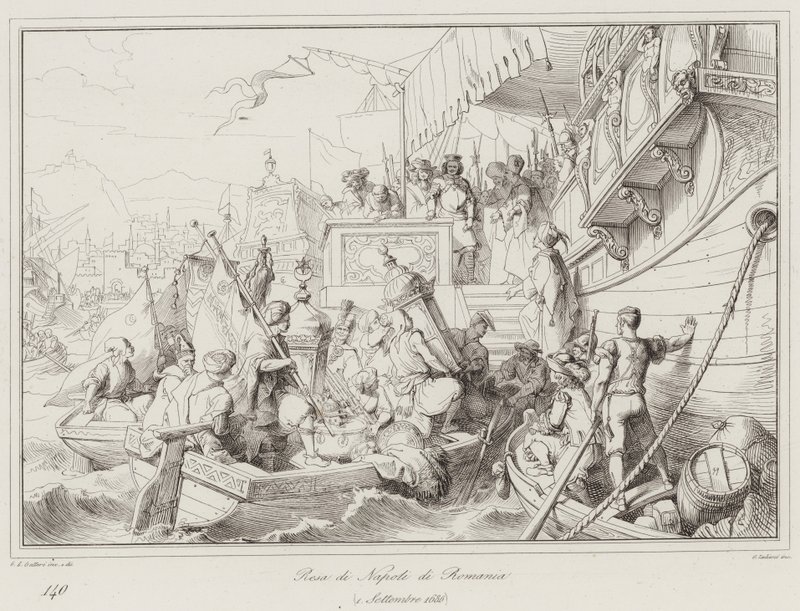 Rendición de Nápoles de Rumanía de Italian School