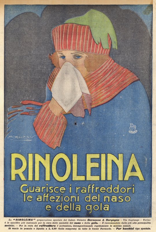 Rinolein (litografía en color) de Italian School