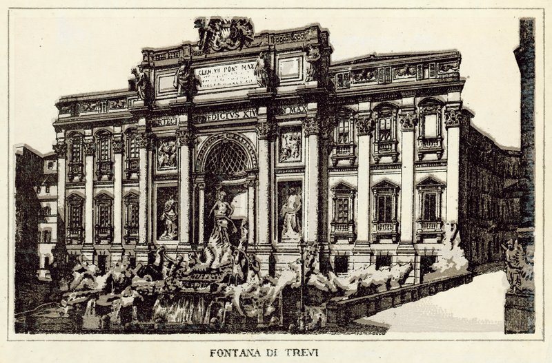 Roma: Fuente de Trevi de Italian School
