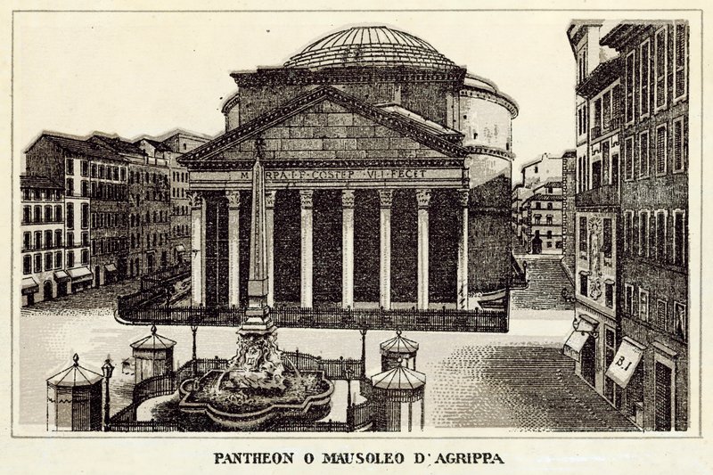 Roma: Panteón o Mausoleo de Agripa de Italian School