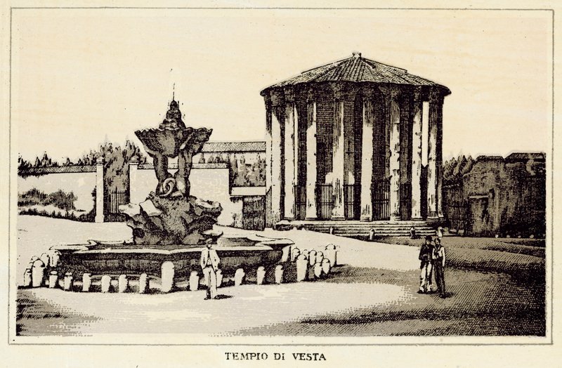 Roma: Templo de Vesta de Italian School