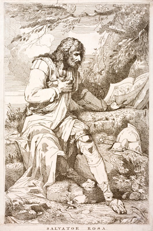 Salvator Rosa, pintor, poeta y grabador barroco italiano de Italian School