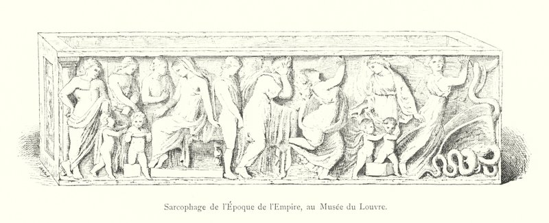 Sarcófago de la Época del Imperio, en el Museo del Louvre de Italian School