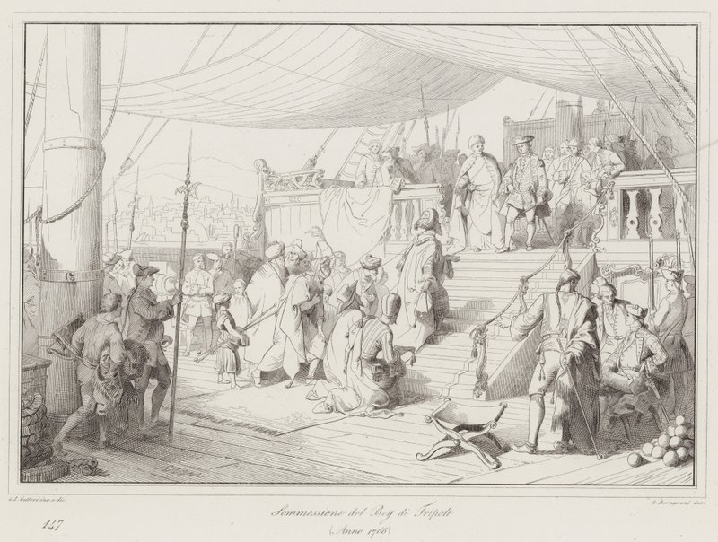 Sumisión del Bey de Trípoli de Italian School