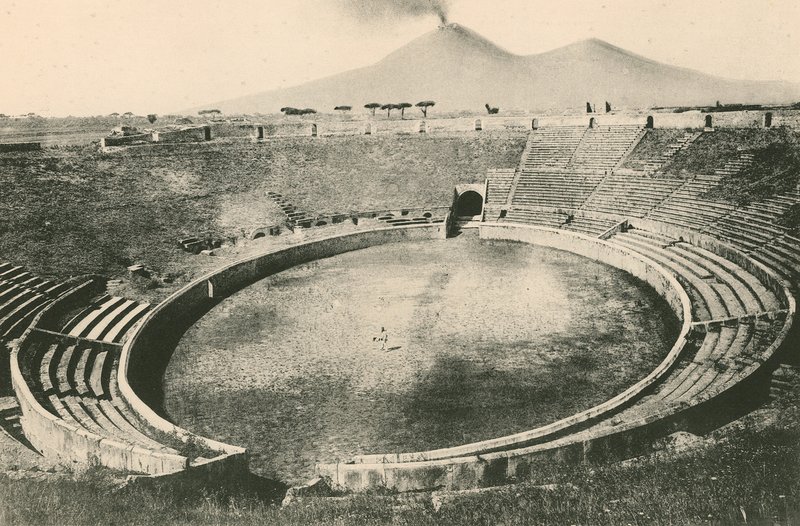 El panorama del anfiteatro de Italian School