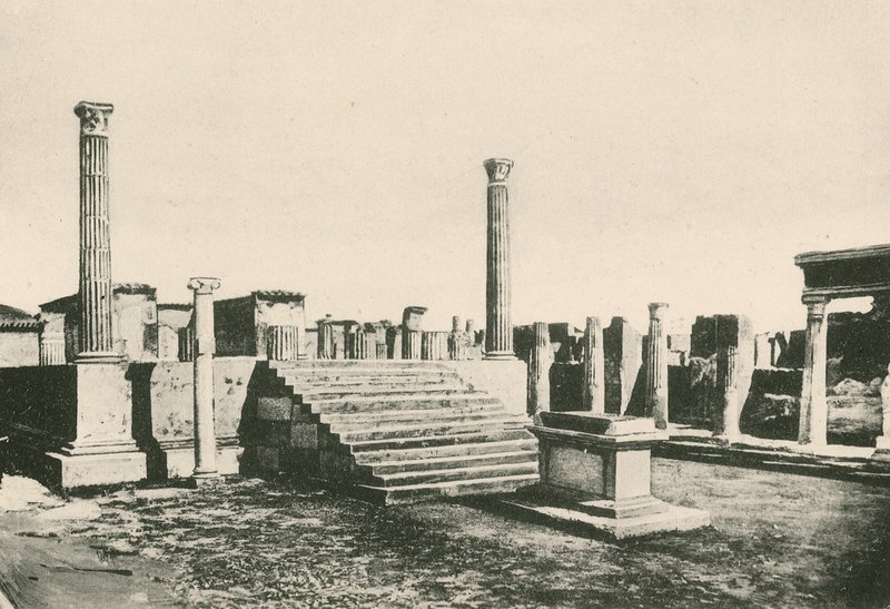 El Templo de Apolo como es (grabado) de Italian School