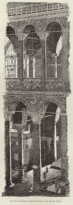 Los dos órdenes arquitectónicos de Santa Sofía de Italian School