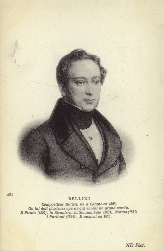 Vincenzo Bellini, compositor de ópera italiano (1801-1835) de Italian School