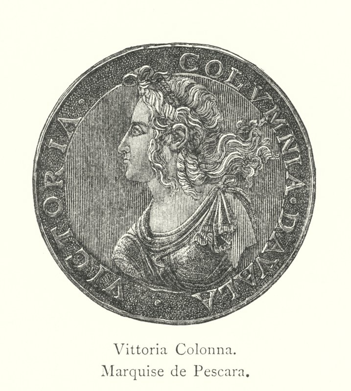 Vittoria Colonna, Marquesa de Pescara (grabado) de Italian School