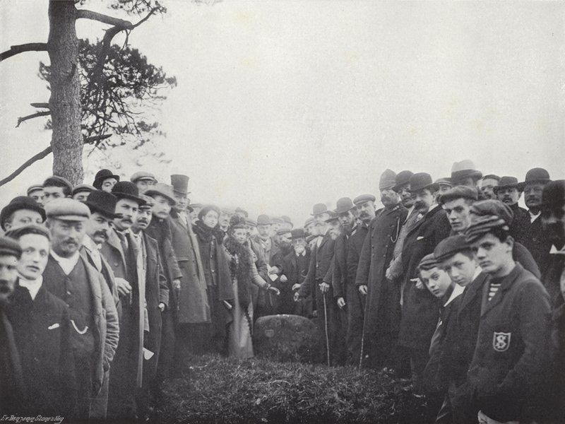 Recogiendo dinero de Wroth, la ceremonia en Knightlow Cross de J. Benjamin Stone