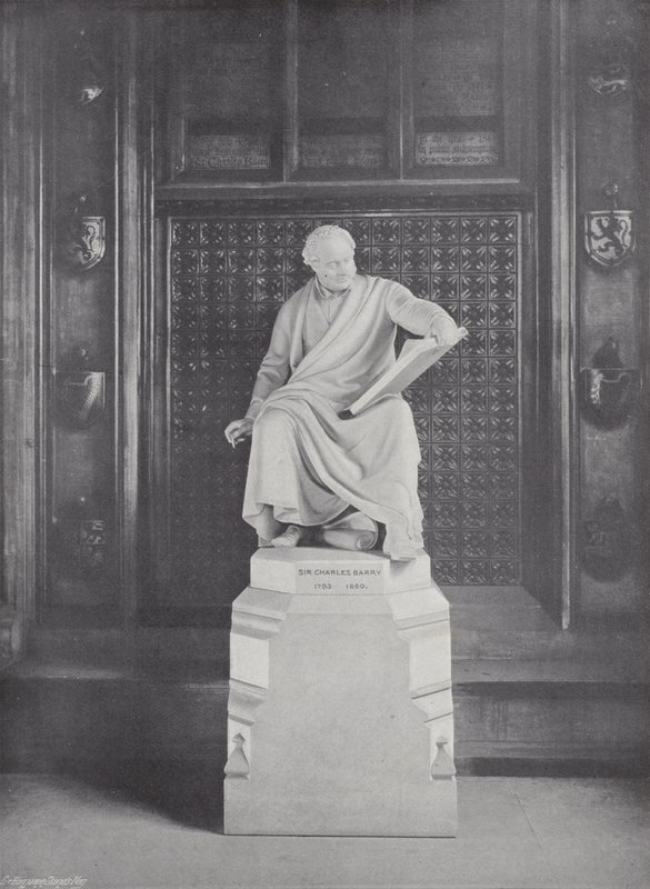 Estatua de Sir Charles Barry de J. Benjamin Stone